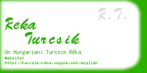 reka turcsik business card